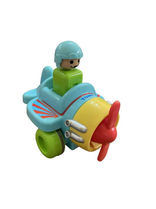 Preloved Push And Go Rolling Airplane - Tomy