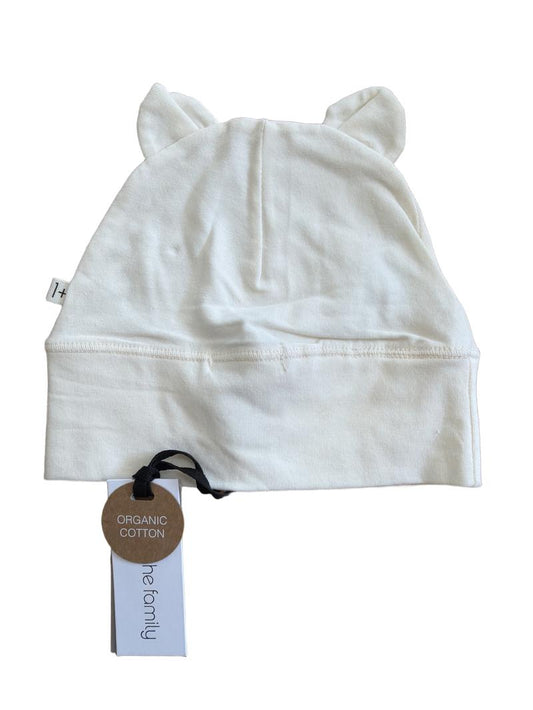 Preloved 1+ In The Family - Cream Organic Cotton Infant Hat With Ears