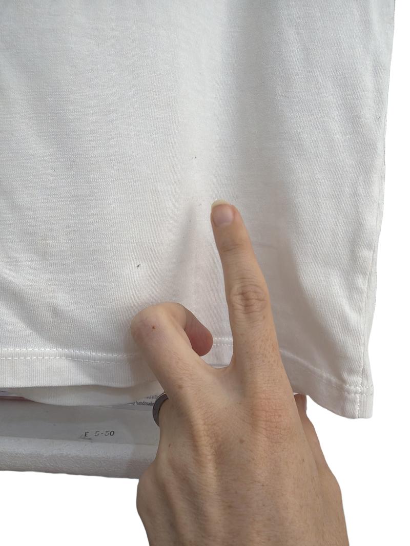 Preloved John Lewis - White Frill Sleeve T-shirt (8-9y)