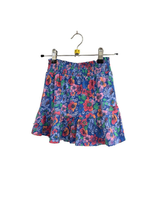 Preloved Monsoon - Blue Floral Print Skort (7-8y)