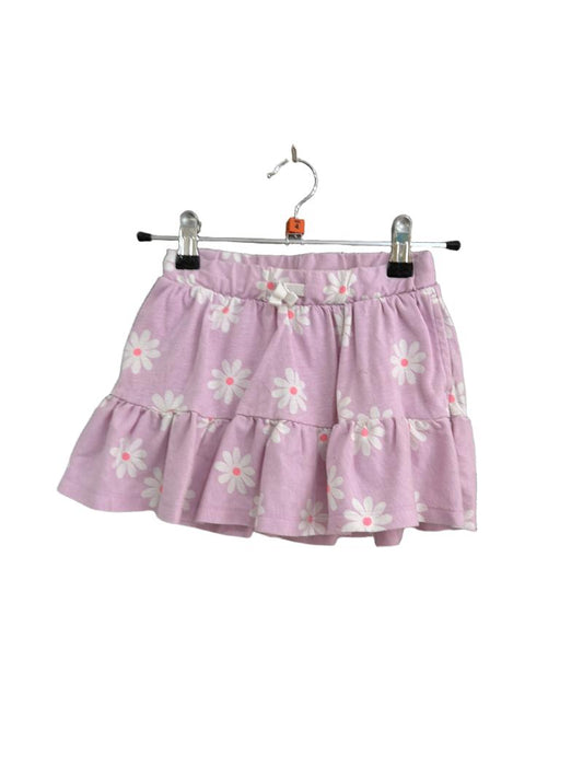 Preloved Target - Pink White Floral Print Skort (4-5y)