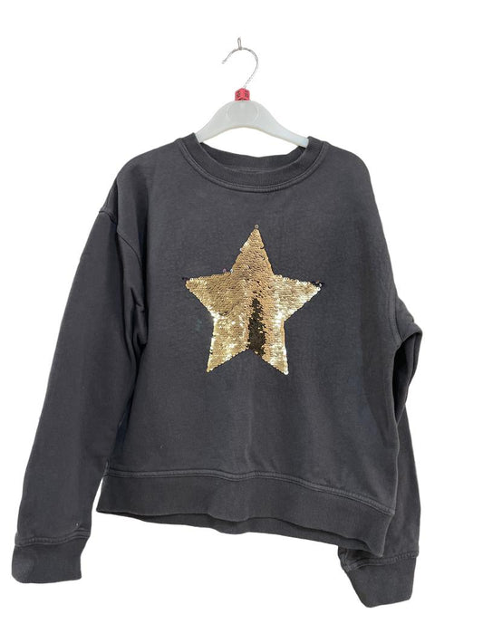Preloved John Lewis - Black Sequin Star Sweatshirt (10-11y)