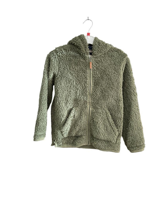 Preloved Fatface - Green Fleece Borg Zip Hoodie (8-9y)