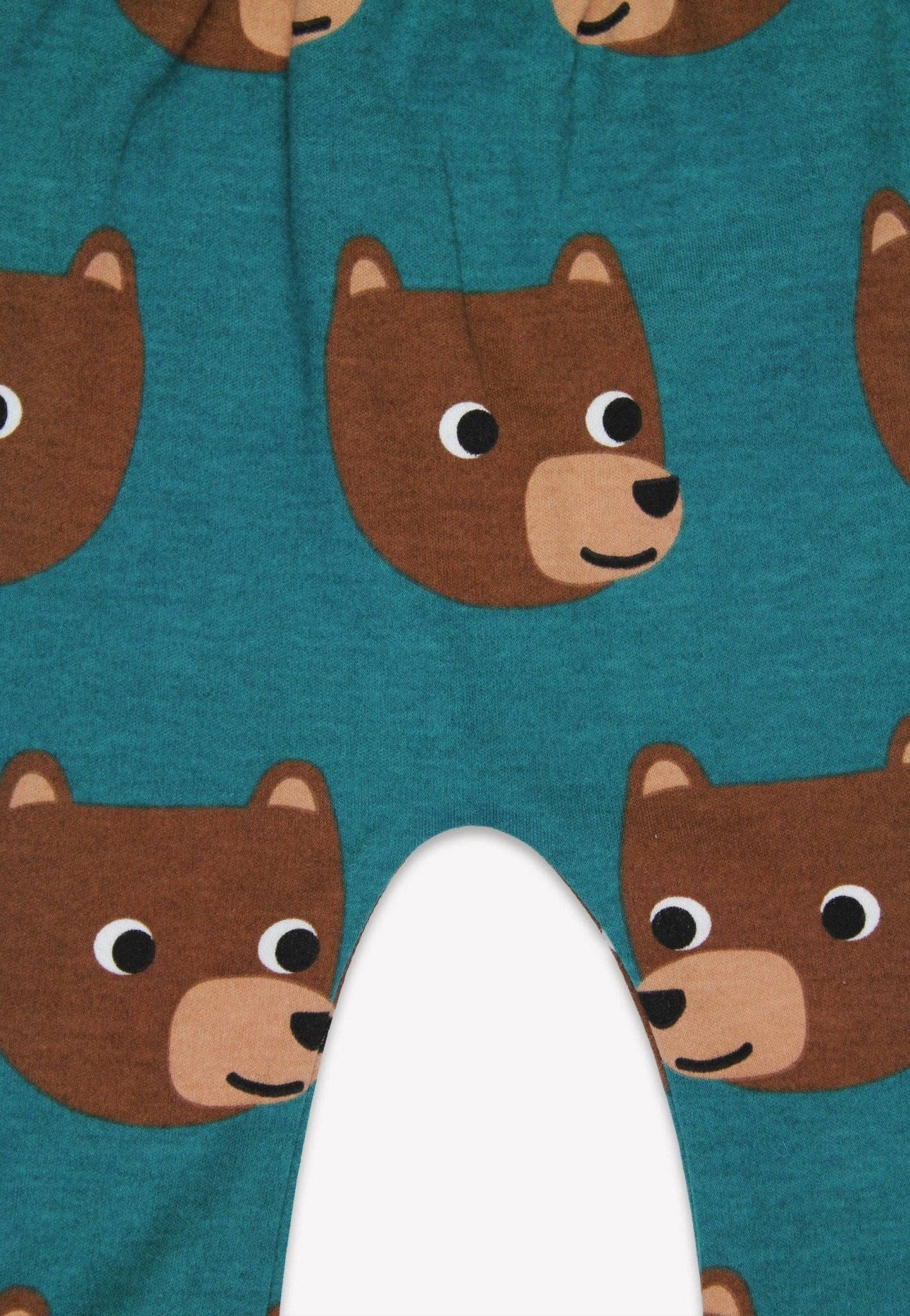 Organic Brown Bear Print Yoga Pants