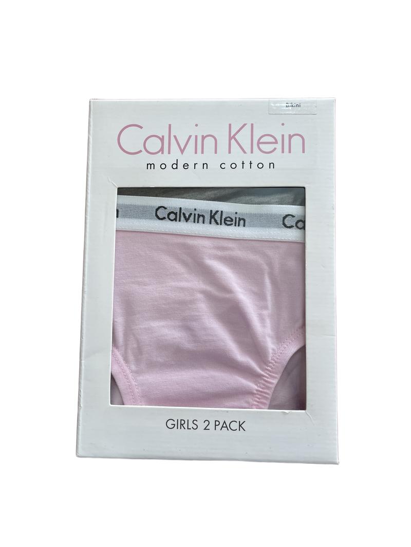 Preloved Calvin Klein - Girls 2 Pack Underwear Knickers Bikini, NEW In Box (8-9y, 9-10y)