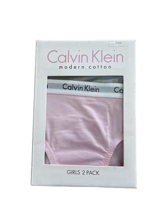 Preloved Calvin Klein - Girls 2 Pack Underwear Knickers Bikini, NEW In Box (8-9y, 9-10y)