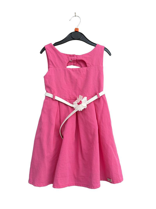 Preloved Miss Ebita - Pink Sleeveless Belted Dress (4-5y)