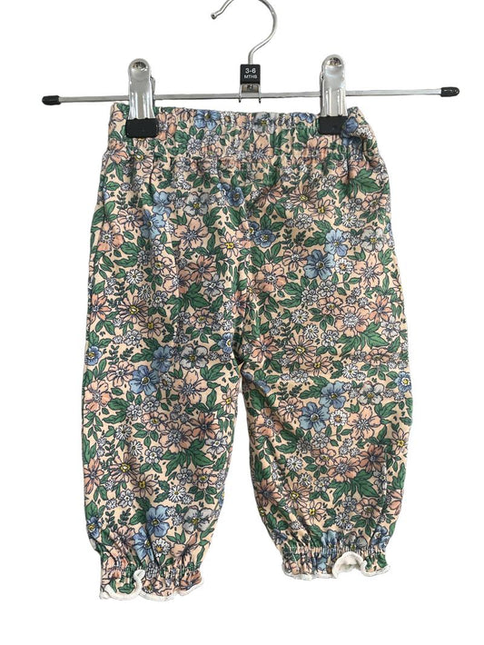 Preloved Lilly + Sid - Pink Floral Ditsy Lightweight Trousers (3-6m)