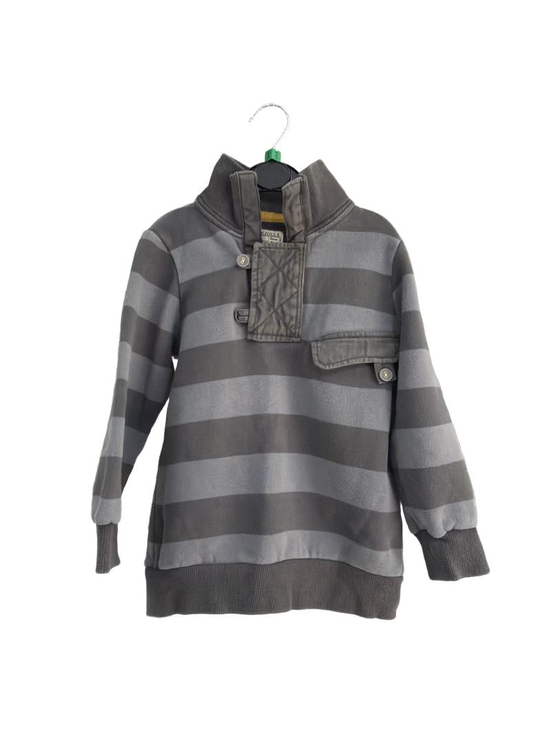 Preloved Tom Joule - Grey Stripe Jumper (5-6y)