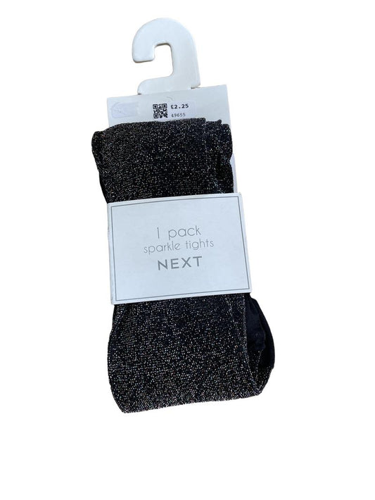 Preloved Next - Black Sparkle Tights, NEW In Box