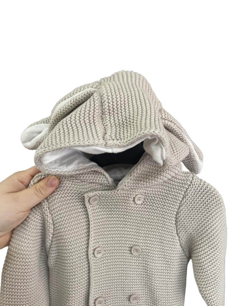 Preloved Mothercare - Beige Knit Hooded Jacket With Ears (Peter Rabbit) (0-3m)