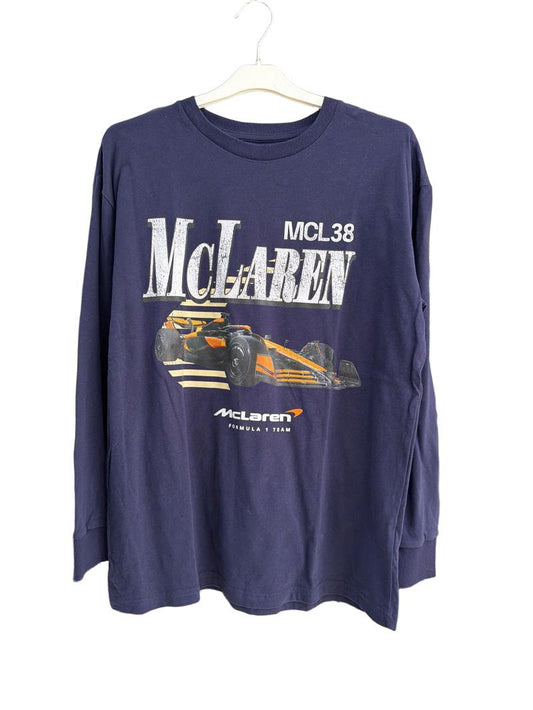 Preloved Marks & Spencer - Navy McLaren Graphic Long-sleeved T Shirt (13-14y)