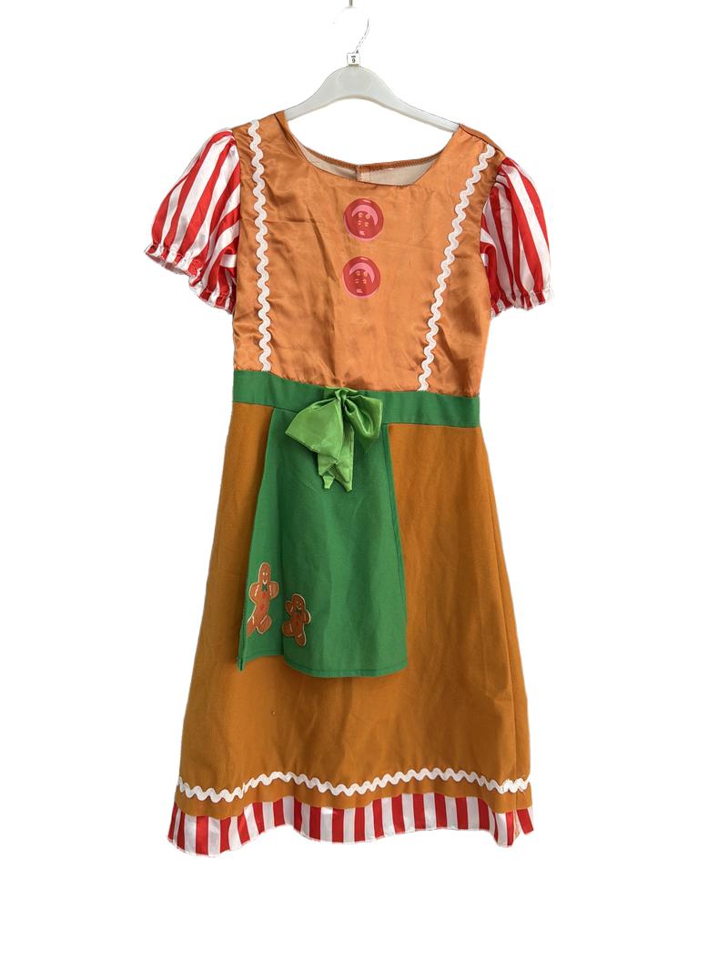 Preloved Unknown Brand - Gingerbread Dress. Costume (9-10y)
