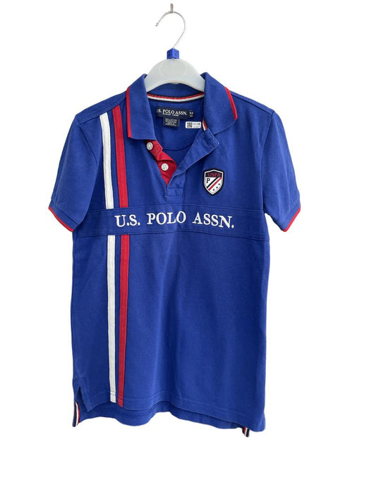 Preloved U.S. Polo Association - Blue Red White Polo Shirt, X Small (6-7y)