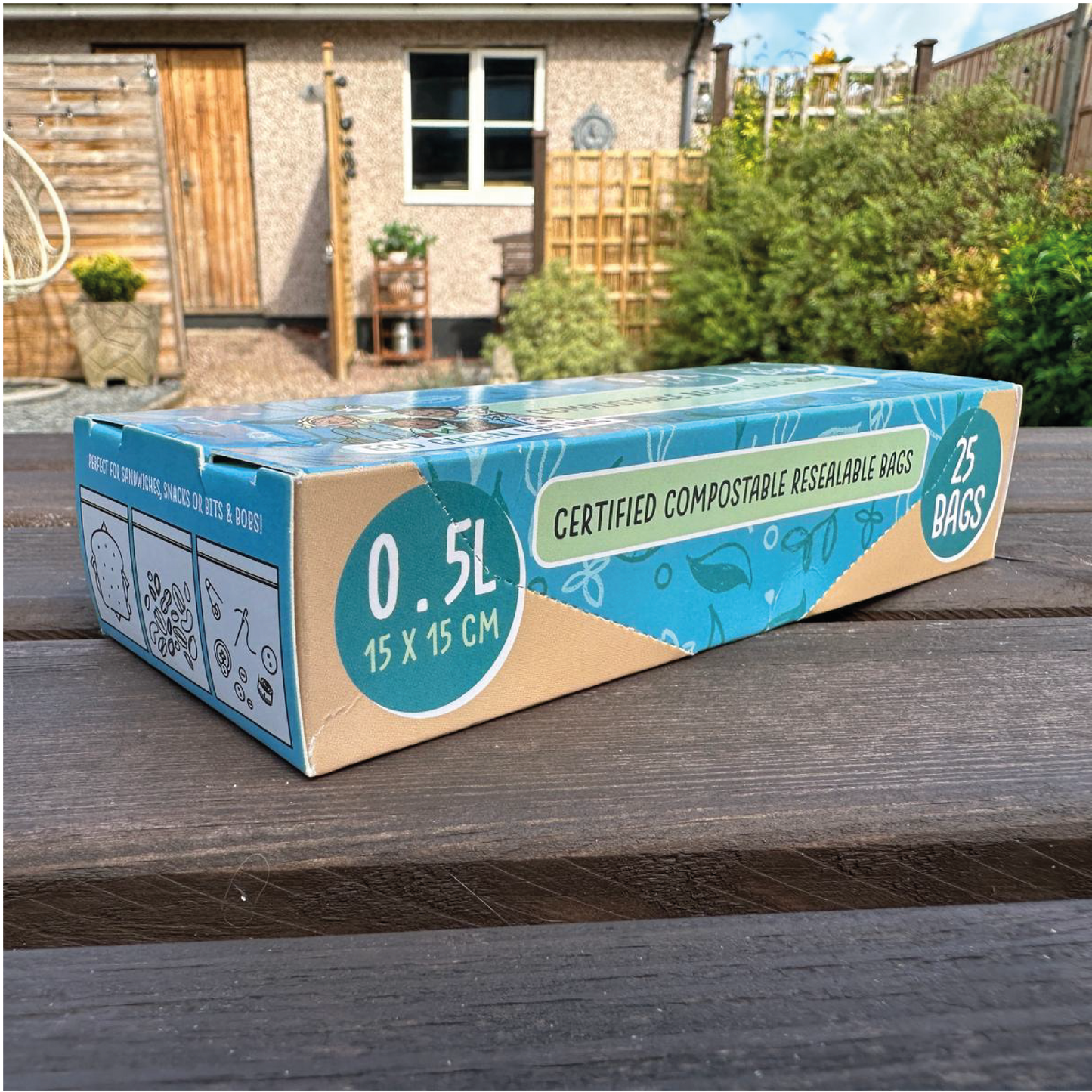 Compostable Resealable Bags Small  | 0.5 Litre (25 bags)