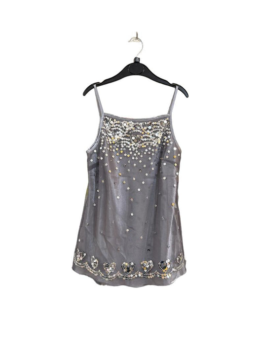 Preloved Marks & Spencer - Silver Sequin Tulle Camisole Top (11-12y)