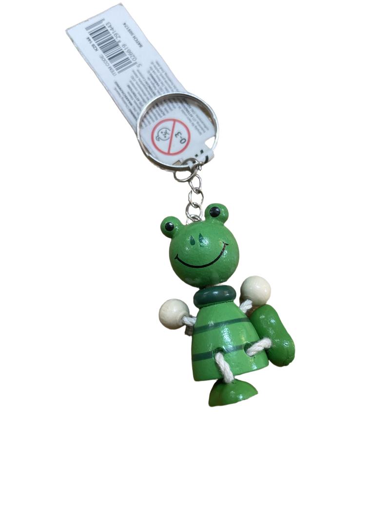 Preloved Henbrandt Ltd - Wooden Frog Keyring.