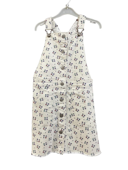 Preloved Boden - Dress - White Multicolor Floral Print Pinafore (9-10y)