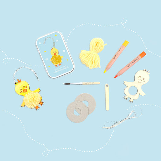 Make Your Own Pom Pom Chick Gift Kit