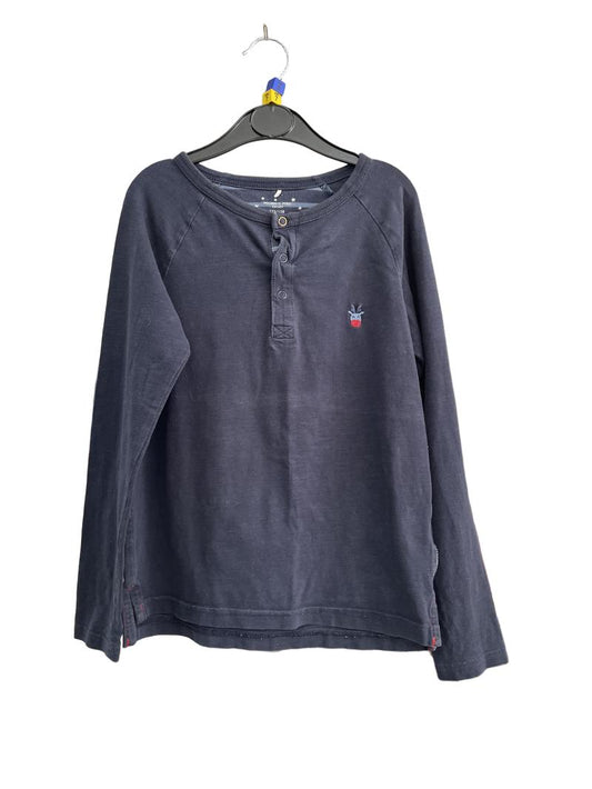 Preloved Polarn O. Pyret - Navy Long-sleeved Shirt (6-7y, 7-8y) - Top