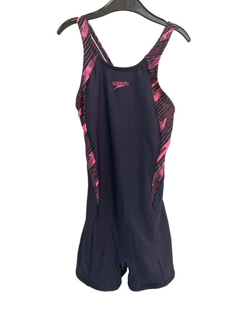 Preloved Speedo - Navy And Pink Swimsuit/Legsuit. (9-10y)