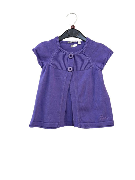 Preloved Tom Tailor - Purple Knit Short-sleeved Cardigan, 92-98 Cm (2-3y)