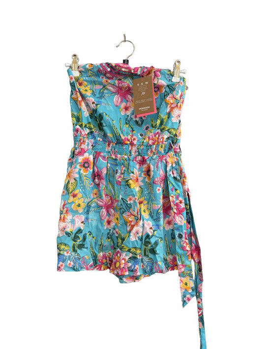 Preloved Monsoon - Floral Multicolour Sequin Halter Top, NEW With Tags (11-12y)
