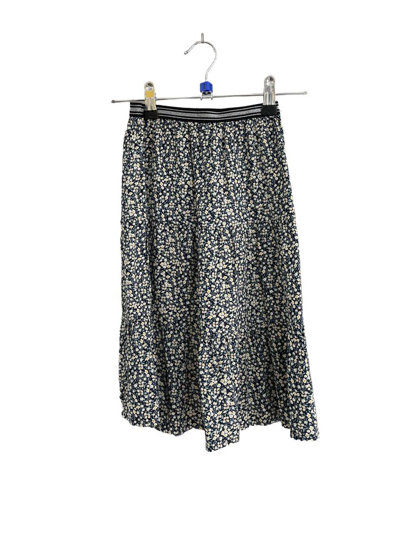 Preloved Next - Navy Floral Ditsy Skirt (6-7y)