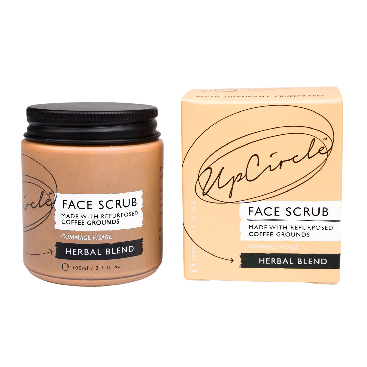 Face Scrub with Coffee + Rosehip [Herbal] Vegan Exfoliator