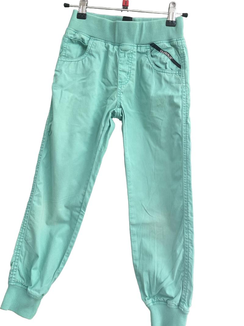 Preloved Villervalla - Green Adjustable Waist Canvas Trousers, 128 Cm (8-9y)