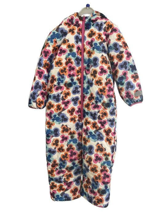 Preloved Marks & Spencer - Winter All In One SnowSuit Flower Design. (6-7y)