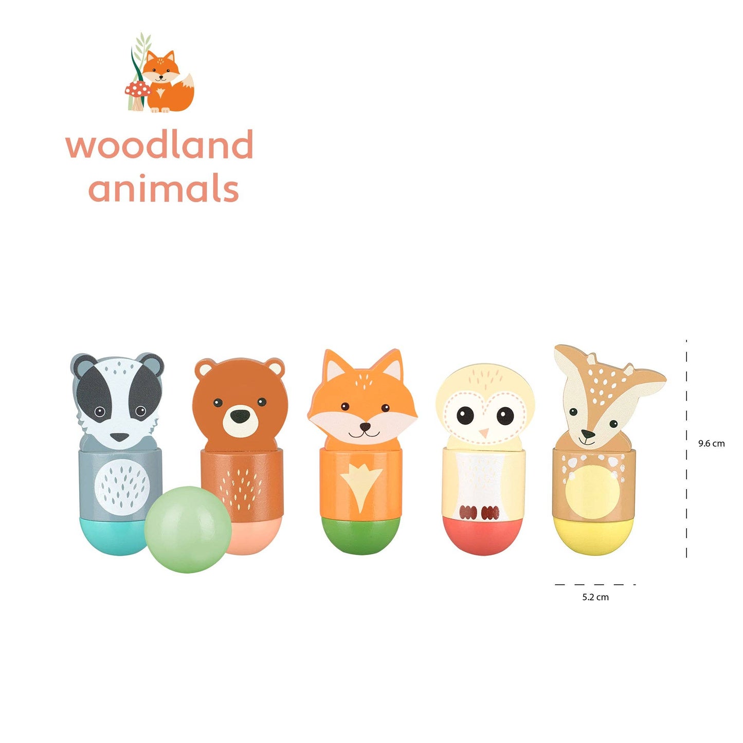 Woodland Wooden Skittles