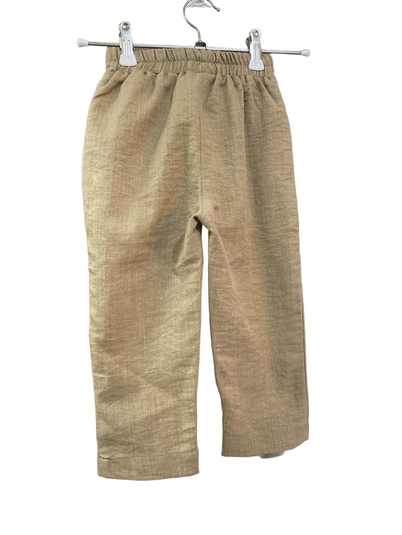 Preloved Orrigany - Brown Elasticated Waist Trousers. (3-4y)