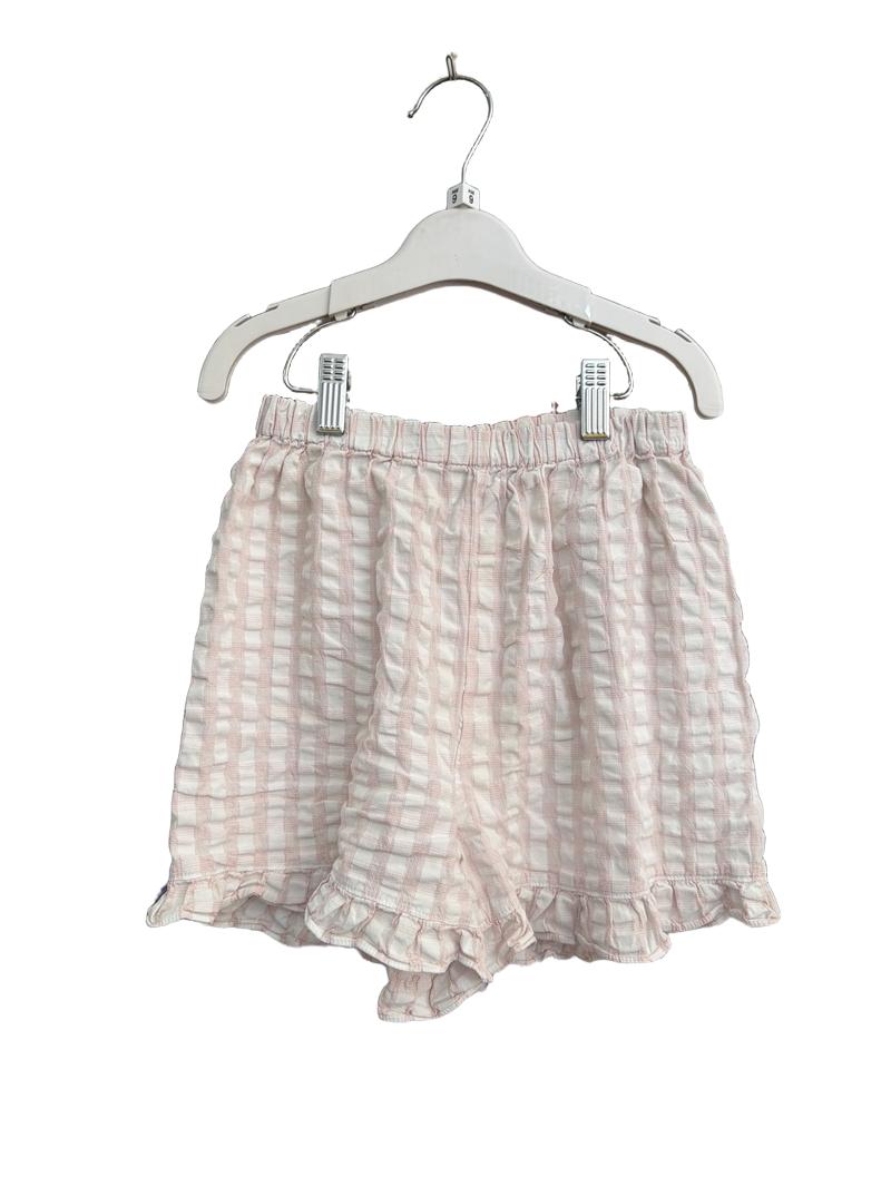 Preloved The Little White Company - Pink And White Check Short Pyjamas (9-10y)