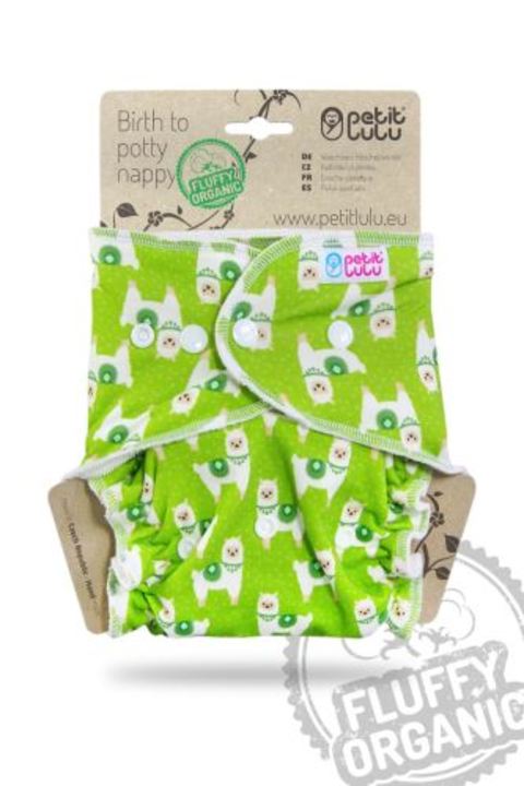 Petit Lulu Maxi Night-Time Organic Fitted Nappy Snaps