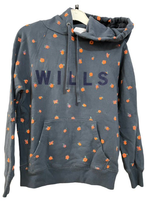 Preloved Jack Wills - Top - Navy Flower Print Hoodie Sweatshirt, UK 6 (11-12)