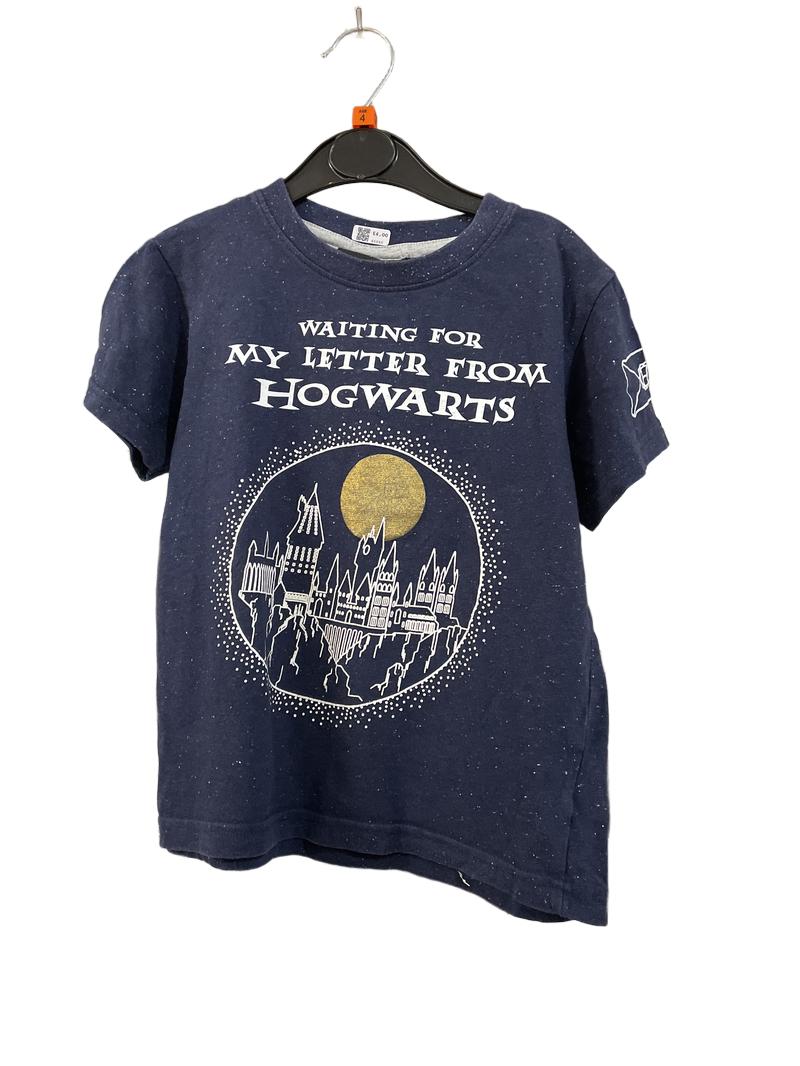 Preloved Unknown Brand - Top - Harry Potter Navy Hogwarts Short-sleeved Tshirt (4-5y)