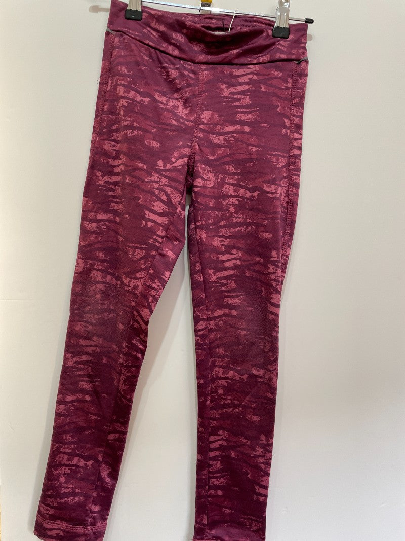 Preloved Regatta Great Outdoors - Trousers - Pink Multi Stripey Leggings With Reflective Stripes (7-8y)