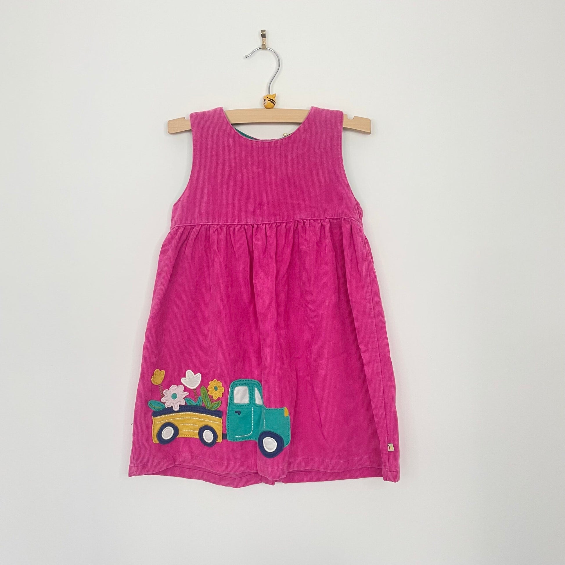 Second Hand Childerens Clothes Frugi pink cord dress 3-4yr Eco Bee