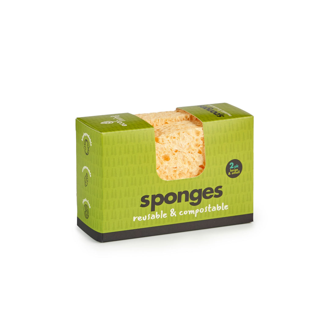 ecoLiving Compostable Sponge - Large 2 pack – Eco Bee
